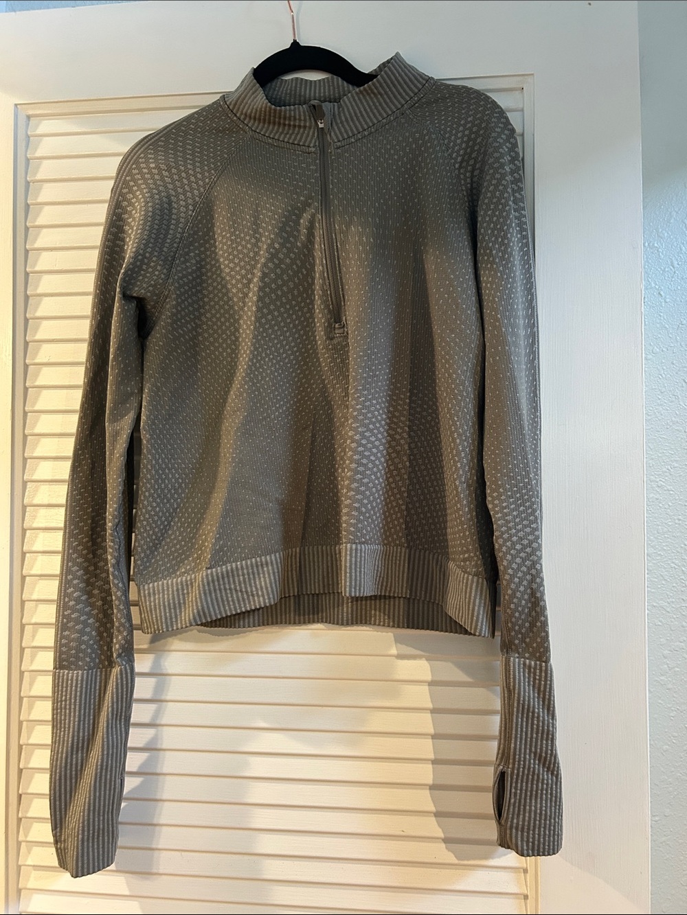 Lululemon Cropped Quarter-Zip Long-sleeve Top